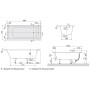 Villeroy & Boch Architectura Solo Badewanne 170 x 70 cm, Airpool Comfort, Technik Position 1