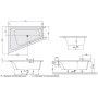 Villeroy & Boch Loop & Friends Square Eckbadewanne 175 x 135 cm, links, Special Combi Pool Active, Technik Position 1