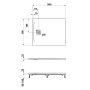 LAUFEN PRO Marbond Duschwanne 100 x 80 x 3,3 cm