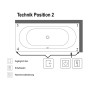 Villeroy & Boch Loop & Friends Oval Duo-Badewanne 180 x 80 cm, Hydropool Entry, Technik Position 2