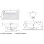 Villeroy & Boch Loop & Friends Square Duo Badewanne 180 x 80 cm, Hydropool Entry, Technik Position 1