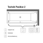Villeroy & Boch Squaro Duo-Badewanne 180 x 80 cm, Hydropool Entry, Technik Position 2