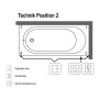 Villeroy & Boch O.novo Solo Badewanne 170 x 70 cm, Hydropool Entry, Technik Position 2