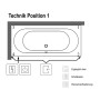 Villeroy & Boch O.novo Duo Badewanne 190 x 90 cm, Hydropool Entry, Technik Position 1, mit Trio Ablaufgarnitur