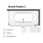 Villeroy & Boch O.novo Solo Badewanne 180 x 80 cm, Hydropool Entry, Technik Position 2, mit Trio Ablaufgarnitur
