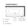 Villeroy & Boch Oberon Duo Badewanne 190 x 90 cm, Hydropool Entry, Technik Position 2