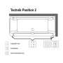 Villeroy & Boch Squaro Edge 12 Duo Badewanne 180 x 80 cm, Hydropool Entry, Technik Position 2