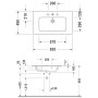 Duravit ME by Starck Möbelwaschtisch 83 cm ohne Hahnloch