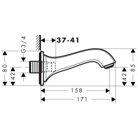 hansgrohe Metropol Classic Wanneneinlauf