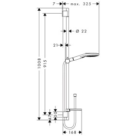 hansgrohe Raindance Select E 120 / Unica'S Puro Set 90 cm