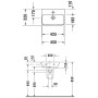 Duravit ME by Starck Handwaschbecken 45 cm, 1 Hahnloch vorgestochen