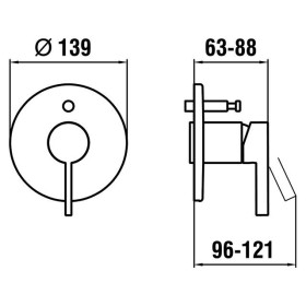 LAUFEN Kartell Fertigmontage-Set für UP-Bademischer