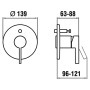 LAUFEN Kartell Fertigmontage-Set für UP-Bademischer