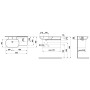 LAUFEN INO Waschtisch unterbaufähig 90 x 45 cm, Ablage rechts