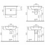 VitrA Integra Waschtisch 64,5 cm, mit Überlaufloch, ohne Hahnloch