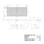 Villeroy & Boch Collaro Einbaubadewanne 180 x 80 cm, Hydropool Entry, Technikposition 2