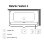 Villeroy & Boch Collaro Einbaubadewanne 160 x 75 cm, Airpool Comfort, Technikposition 2