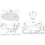 Villeroy & Boch Aveo Badewanne 190 x 95 cm, Airpool Comfort, Technik Position 1, mit Trio Ablaufgarnitur