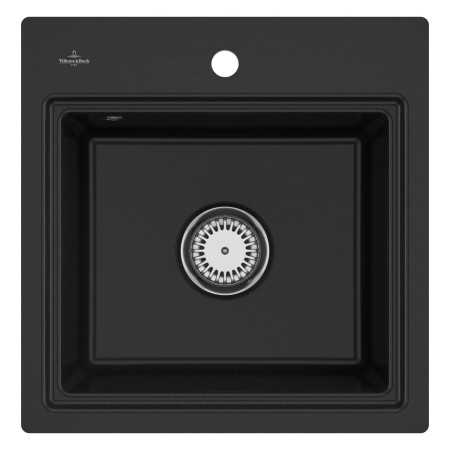 Villeroy & Boch Subway Style 50 S FLAT flächenbündige Spüle, Ablaufgarnitur mit Excenterbetätigung, inkl. Abtropfgitter