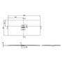 Villeroy & Boch Squaro Infinity Duschwanne, 170 x 80 x 4 cm
