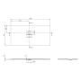 Villeroy & Boch Squaro Infinity Duschwanne, 150 x 70 x 4 cm