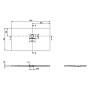 Villeroy & Boch Squaro Infinity Duschwanne, 130 x 70 x 4 cm