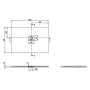 Villeroy & Boch Squaro Infinity Duschwanne, 130 x 80 x 4 cm