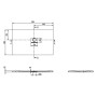 Villeroy & Boch Squaro Infinity Duschwanne, 130 x 75 x 4 cm