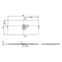 Villeroy & Boch Squaro Infinity Duschwanne, 170 x 80 x 4 cm