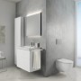 Geberit iCon Wand-WC Tiefspüler Set, verkürzte Ausladung, geschlossene Form, Rimfree, mit WC-Sitz