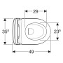 Geberit iCon Wand-WC Tiefspüler Set, verkürzte Ausladung, geschlossene Form, Rimfree, mit WC-Sitz