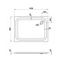 Steel Plan Stahl-Duschwanne superflach 120 x 90 x 2,5 cm