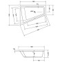 Duravit Paiova Eck-Badewanne 180 x 140 cm Ecke links
