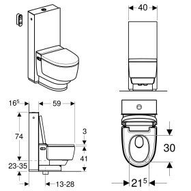 Geberit AquaClean Mera Classic WC Komplettanlage Stand-WC