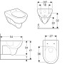 Geberit Renova Wand-WC-Tiefspüler