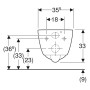 Geberit iCon Wand-WC Tiefspüler, verkürzte Ausladung, geschlossene Form, Rimfree