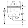 Geberit AquaClean Sela Square WC-Komplettanlage Wand-WC