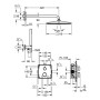 GROHE Precision Duschsystem Unterputz mit Vitalio Rain Mono 310, eckig