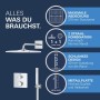GROHE Precision Duschsystem Unterputz mit Vitalio Rain Mono 310, eckig