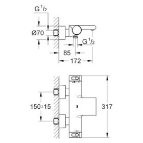 GROHE Grohtherm 2000 Thermostat-Wannenbatterie