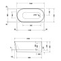 Duravit DuraSenja Badewanne 150 x 75 cm
