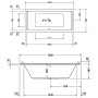 Duravit Starck Badewanne Rechteck 190 x 90 cm
