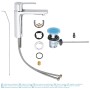 GROHE Lineare Neu Einhand-Waschtischbatterie S-Size mit Zugstangen-Ablaufgarnitur
