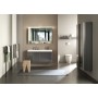 Geberit Acanto Tiefspül-Stand-WC ohne Spülrand, wandbündig, erhöht