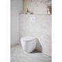 Geberit Acanto Tiefspül-Stand-WC ohne Spülrand, wandbündig, erhöht