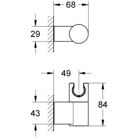 Support doccia a parete GROHE Rainshower