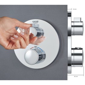 GROHE Grohtherm Thermostat-Brausebatterie für Rapido SmartBox mit intergrierter 2-Wege-Umstellung