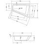 Duravit Paiova Eck-Badewanne 180 x 140 cm Ecke rechts