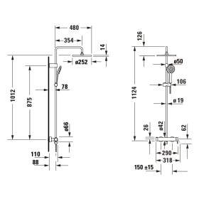 Sistema doccia Duravit Wave