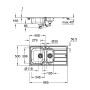 GROHE K200 Edelstahl-Einbauspüle 96,5 x 50 cm mit 1,5 Becken und Abtropffläche, reversible
